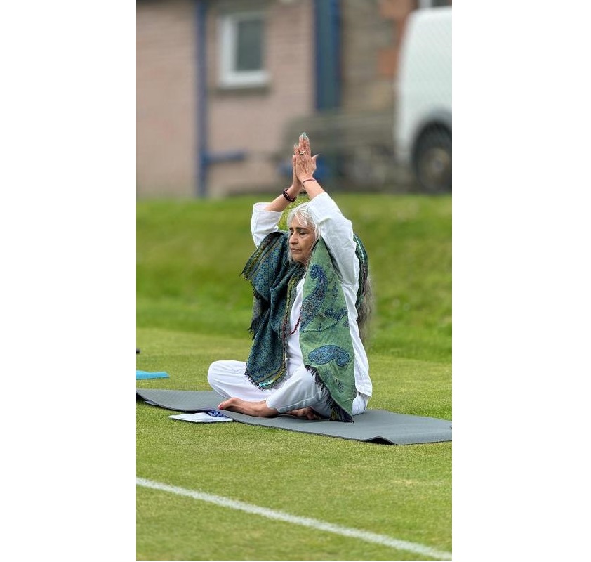 Celebrated International Day Of Yoga at Grange Cricket Club, Edinburgh